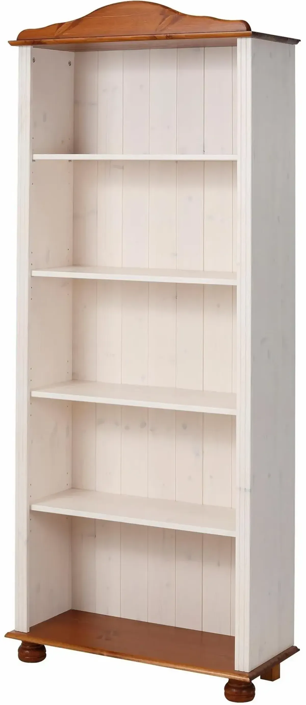 Chester 5 Shelf Wood Open Bookcase with Adjustable Shelves