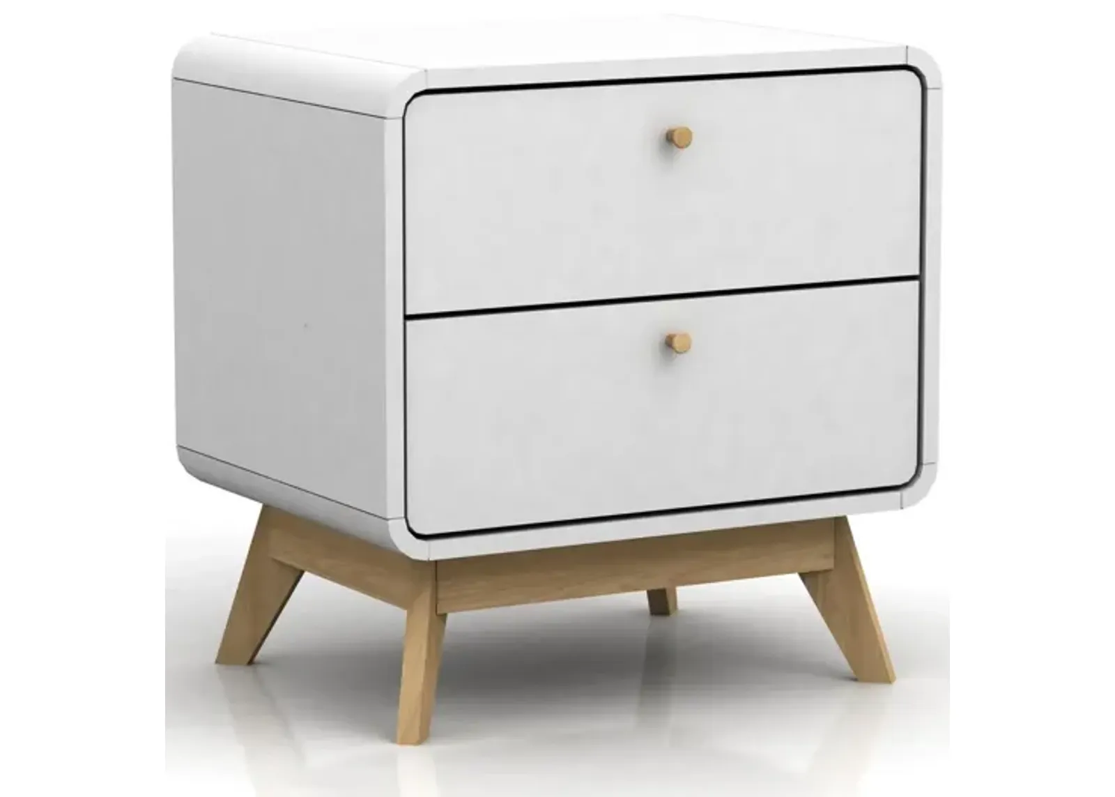 Leva Scandinavian Style 2 Drawer Nightstand