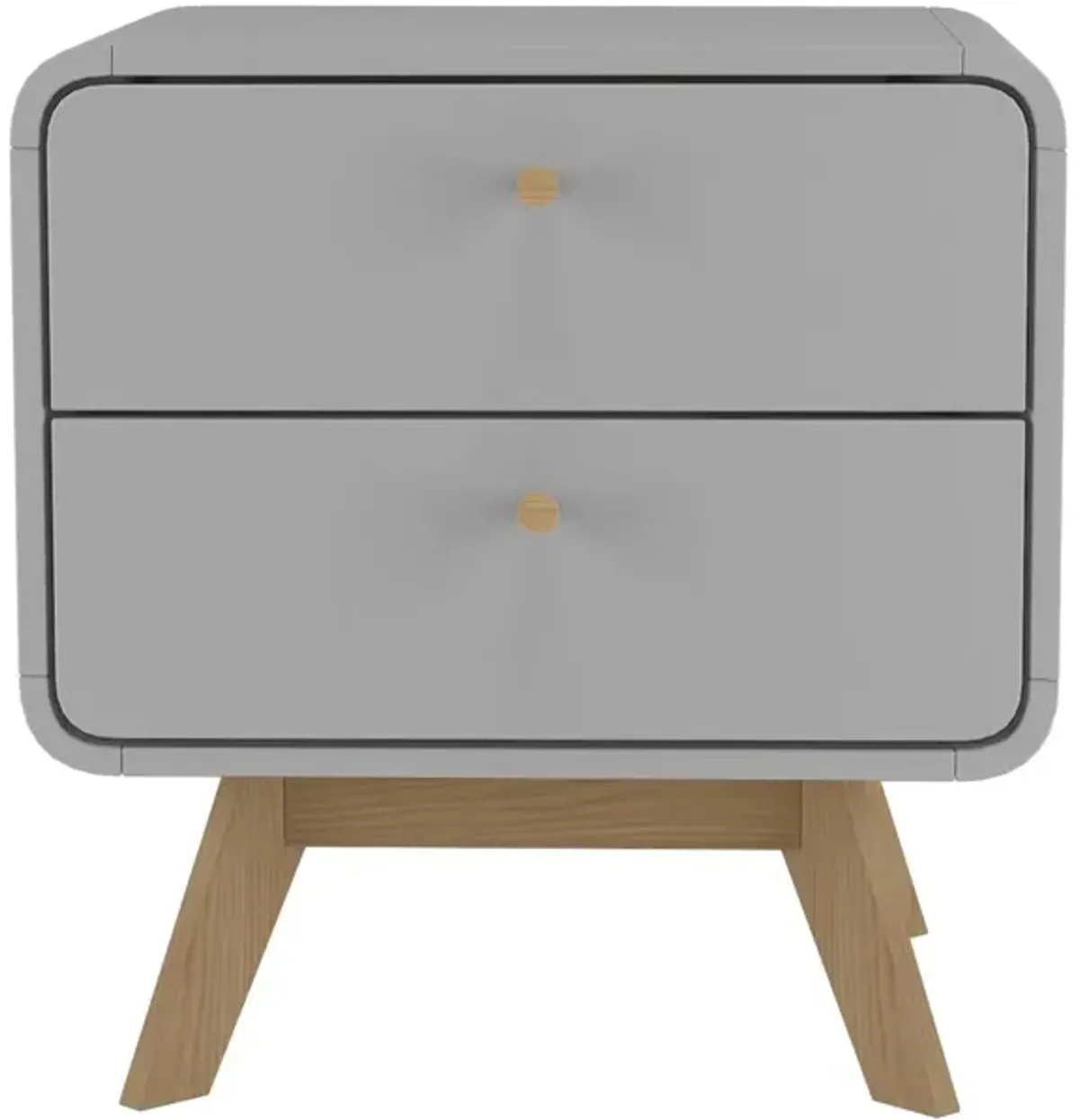 Leva Scandinavian Style 2 Drawer Nightstand