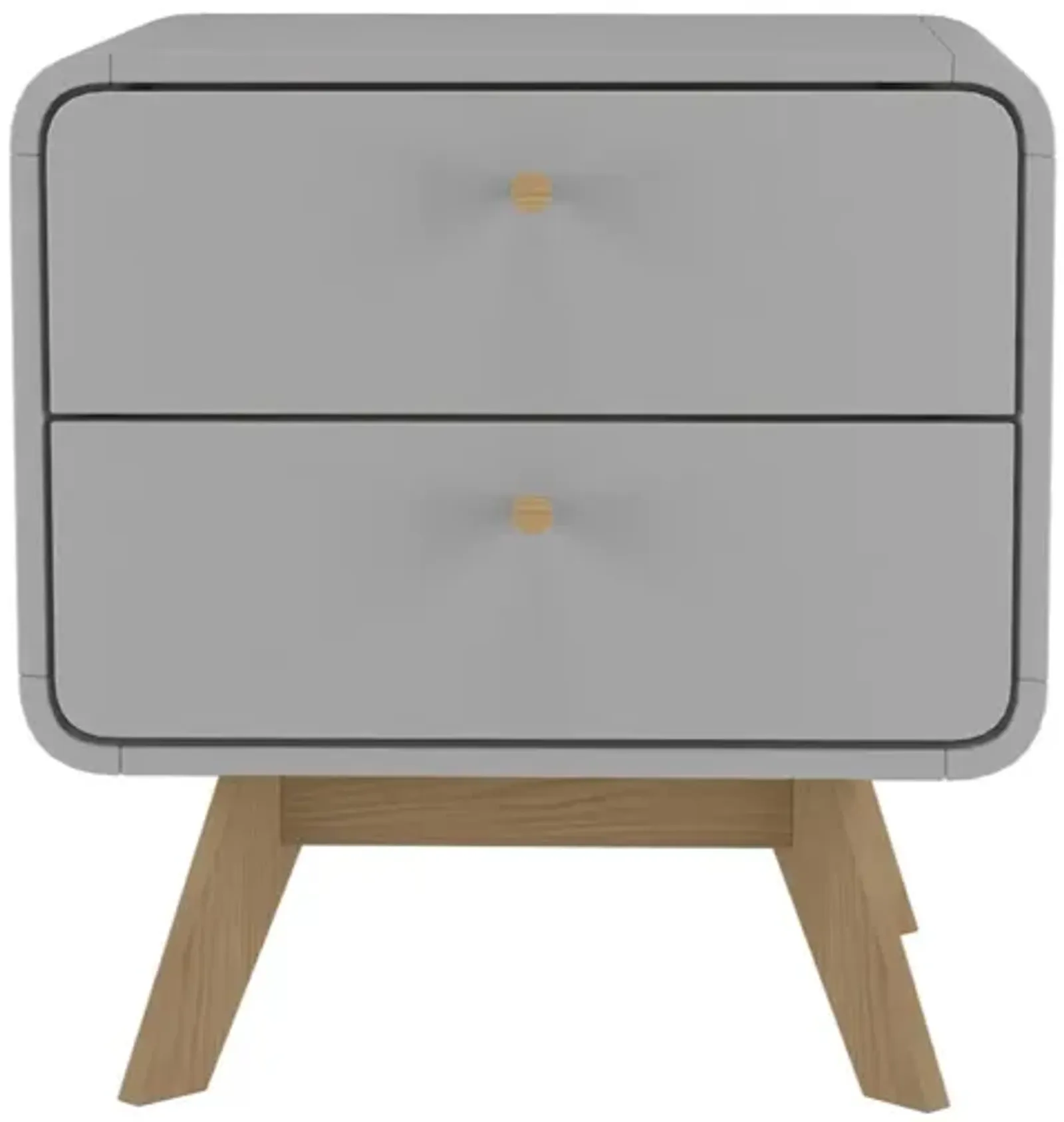 Leva Scandinavian Style 2 Drawer Nightstand