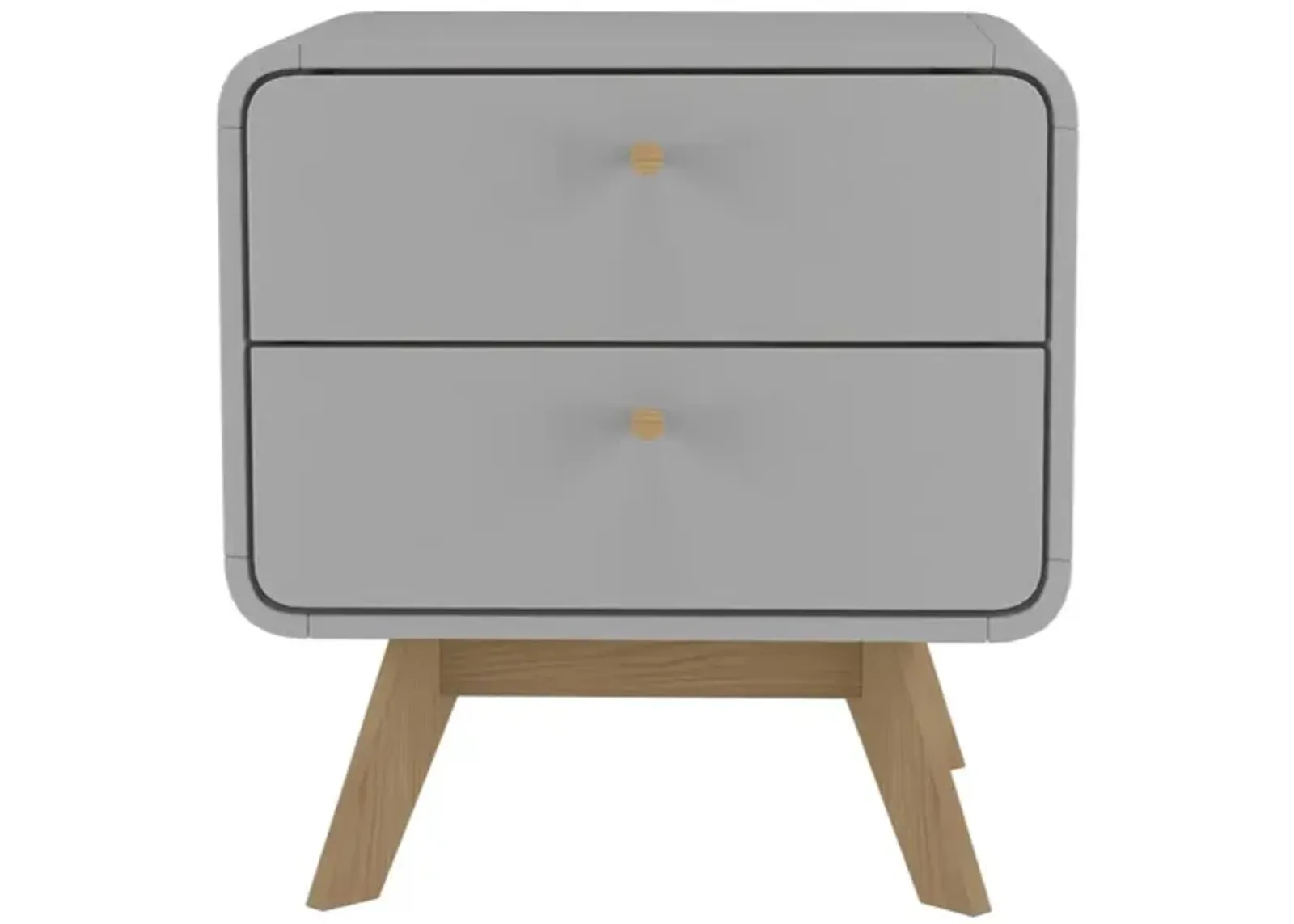 Leva Scandinavian Style 2 Drawer Nightstand