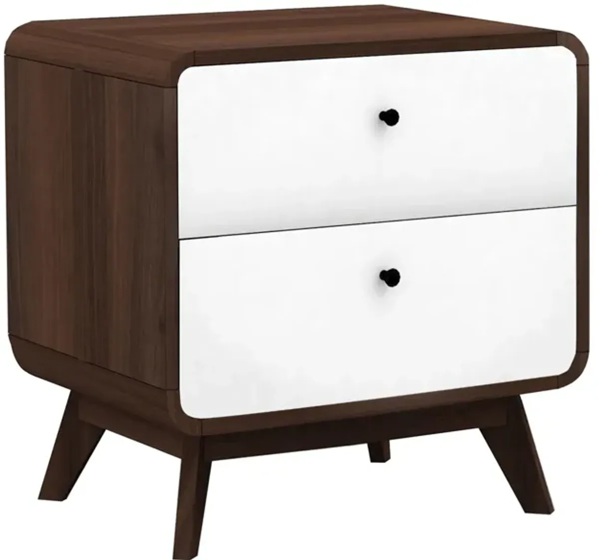 Leva Scandinavian Style 2 Drawer Nightstand