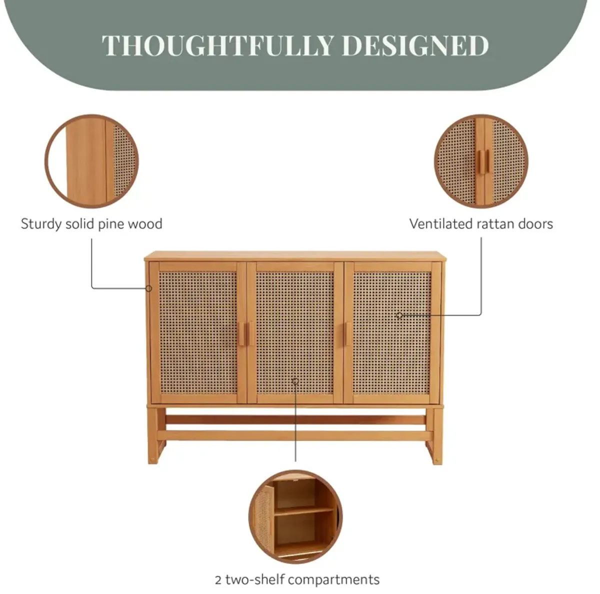 Talo Sideboard with 2 Cabinets