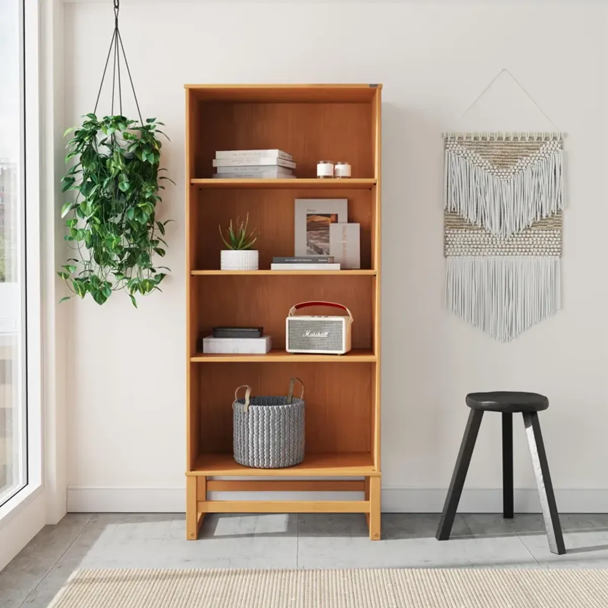 Talo 4 Shelf Bookcase with Open Storage