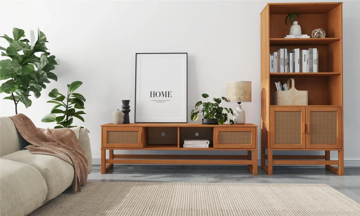 Talo 4 Shelf Bookcase with Open Storage