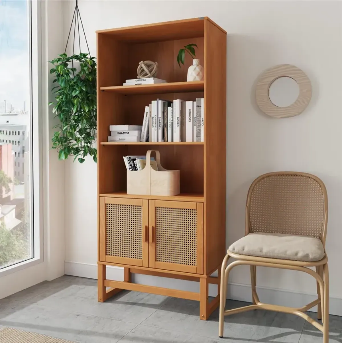 Talo 3 Shelf Bookcase with Closed Storage