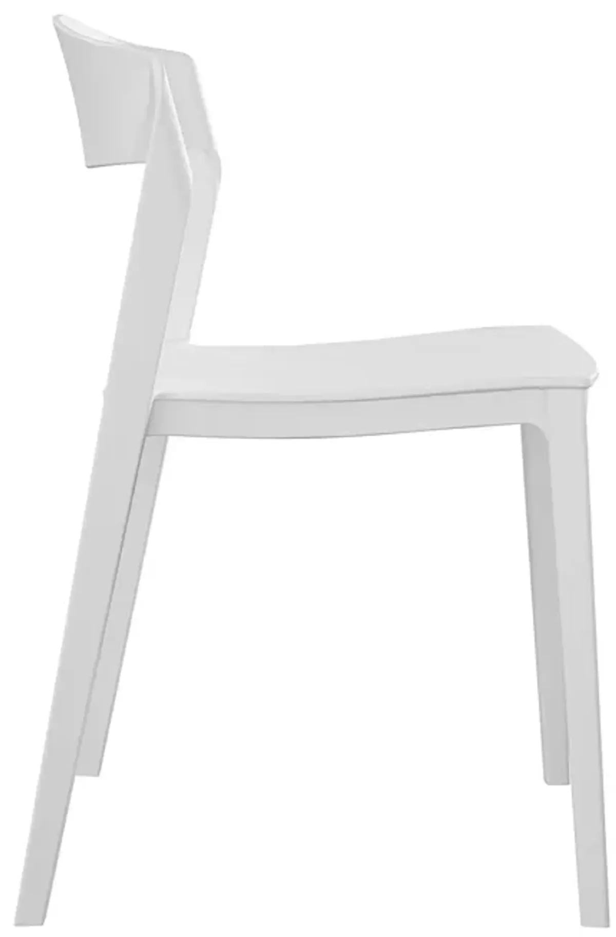 Outdoor/Indoor Stacking Resin Chair with Ribbon Back, Set of 2