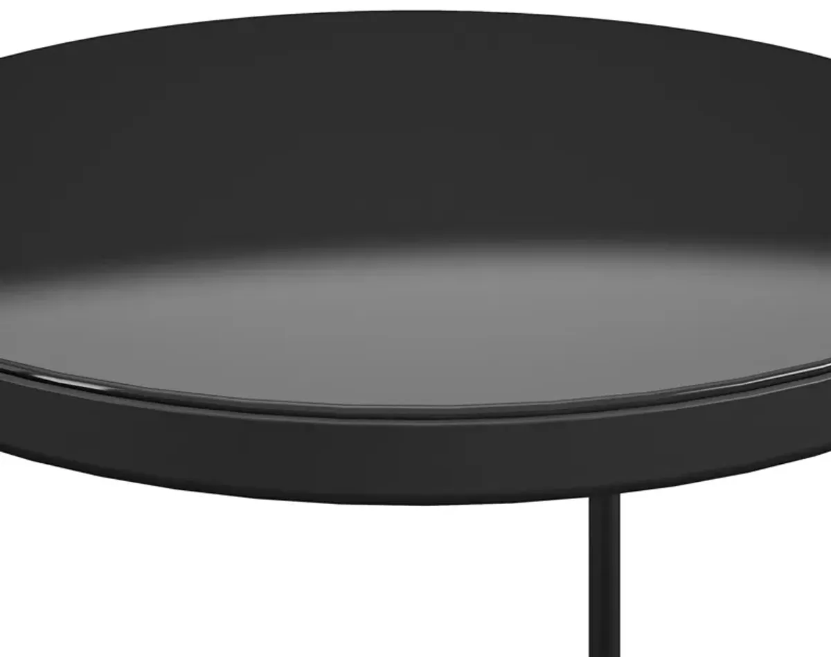 Modern Outdoor/Indoor 18 Inch Round Glass Side Table