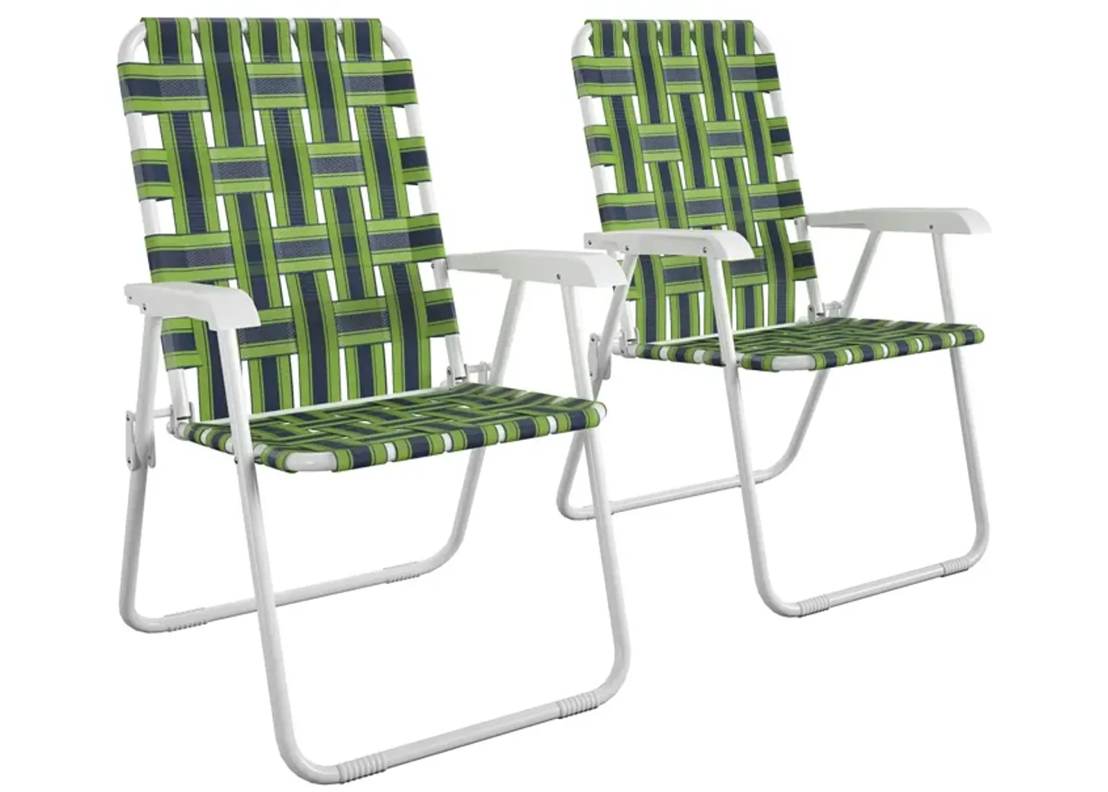 Folding Weather-Resistant Lawn Chairs, Set of 2