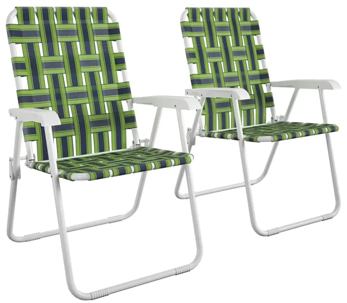 Folding Weather-Resistant Lawn Chairs, Set of 2