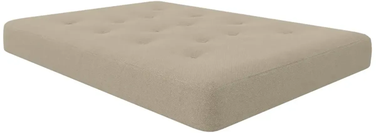 Cozey 8-Inch Pocket Spring Coil Full Sized Futon Mattress with Polyester Linen