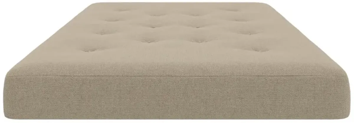 Cozey 8-Inch Pocket Spring Coil Full Sized Futon Mattress with Polyester Linen