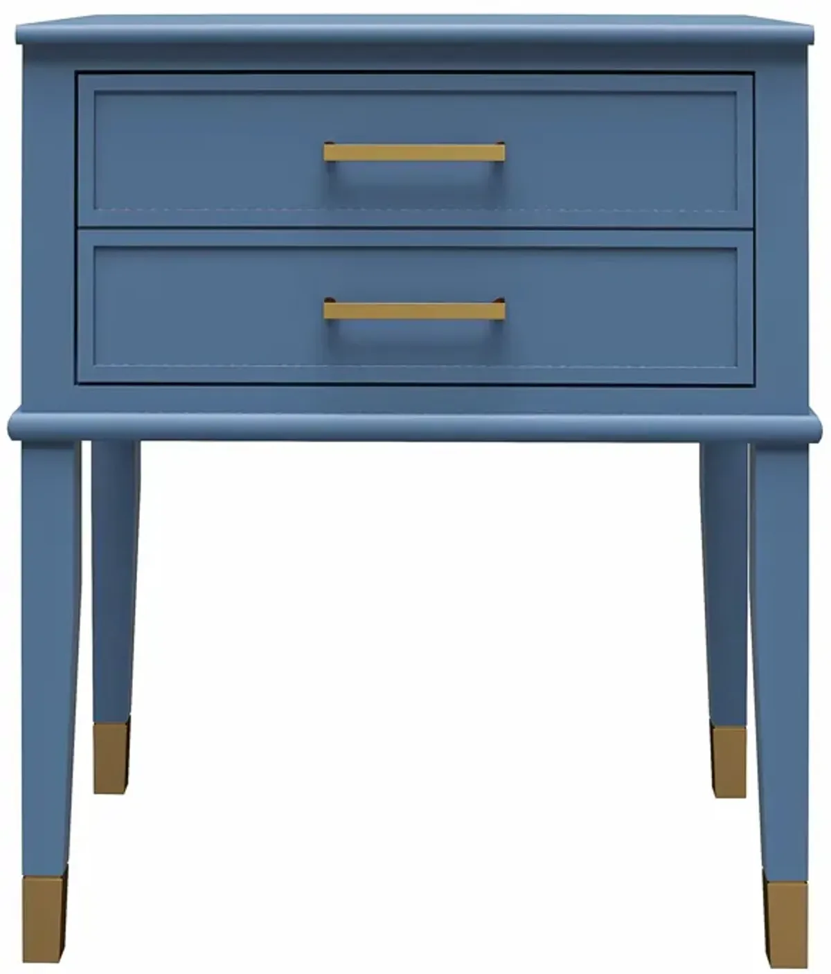 Westerleigh 2 Drawer Nightstand with Gold Accents