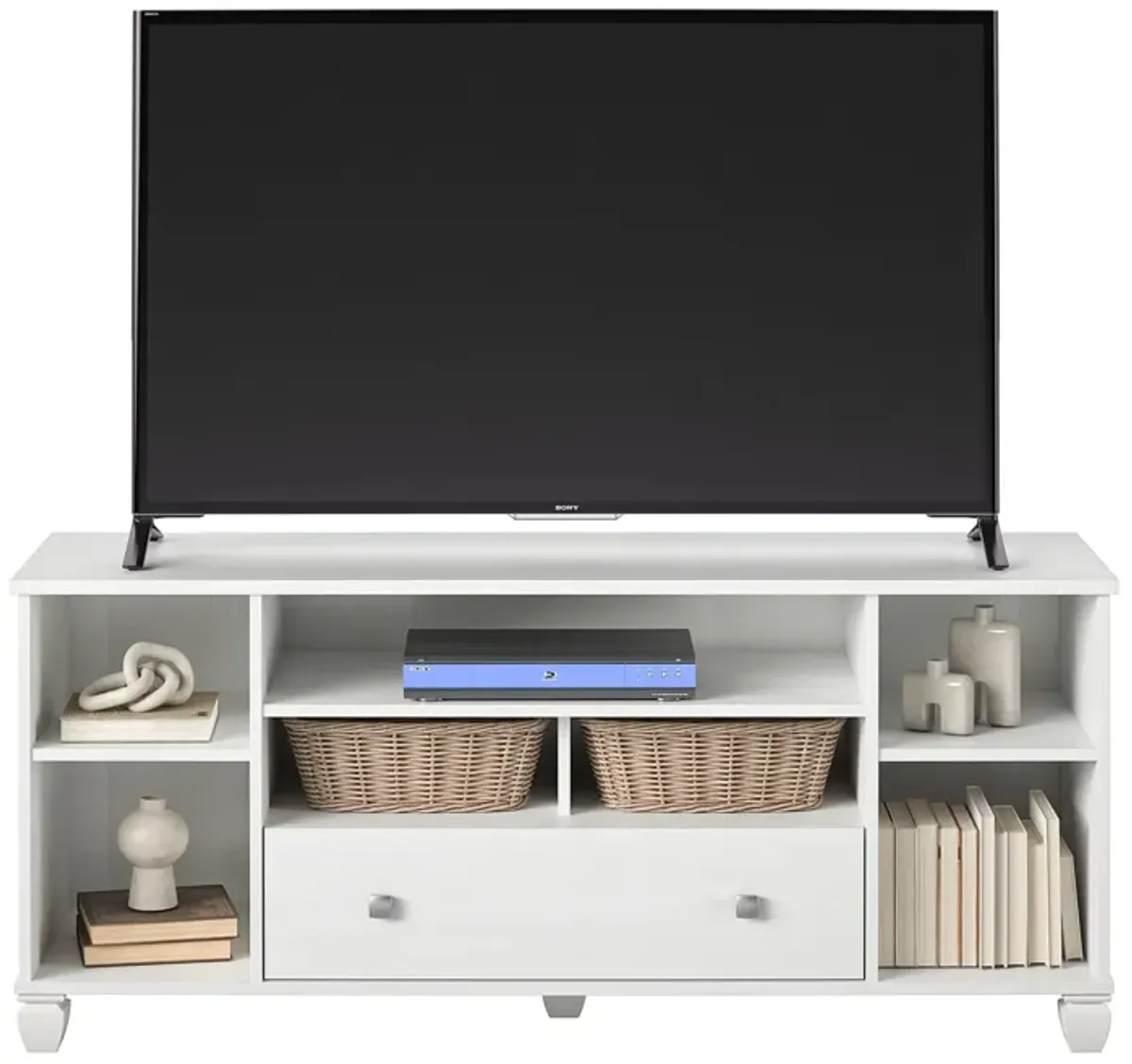 Brett TV Stand for TVs up to 64" with 7 Open Shelves and 1 Drawer