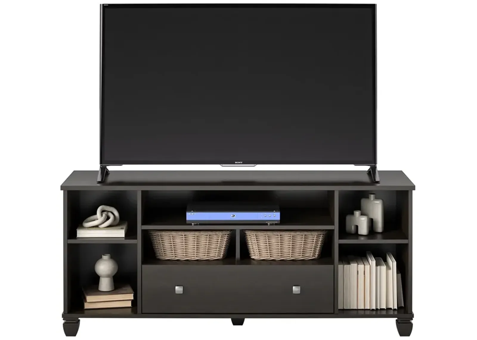 Brett TV Stand for TVs up to 64" with 7 Open Shelves and 1 Drawer