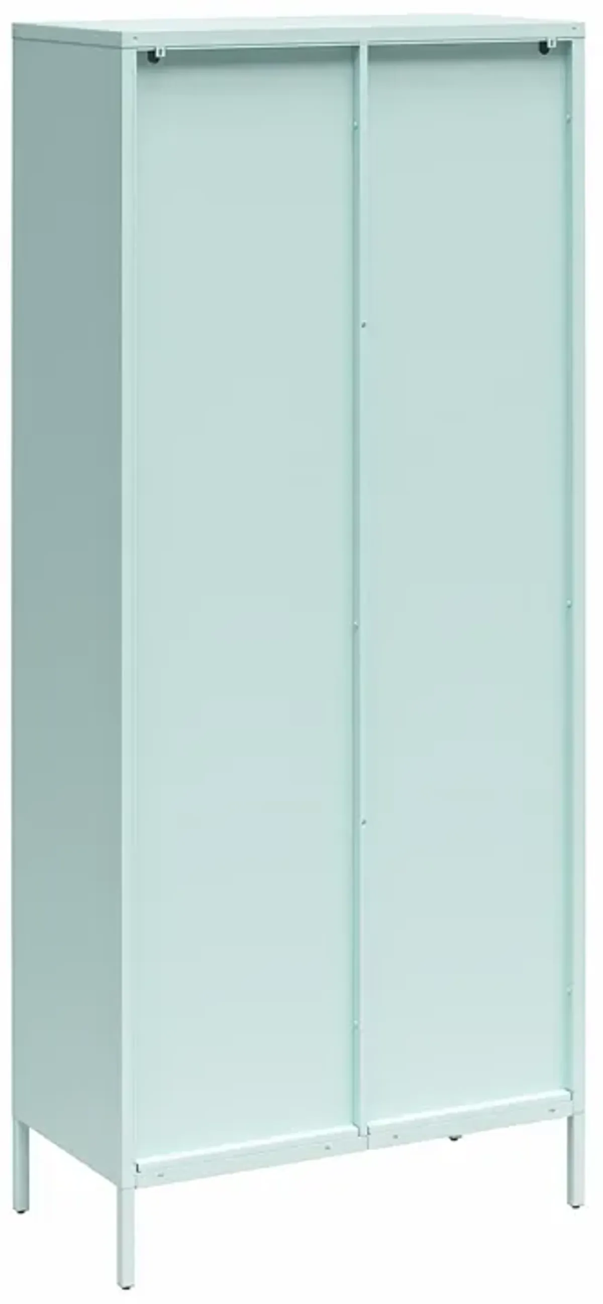 Luna Tall 2 Door Accent Cabinet with Fluted Glass