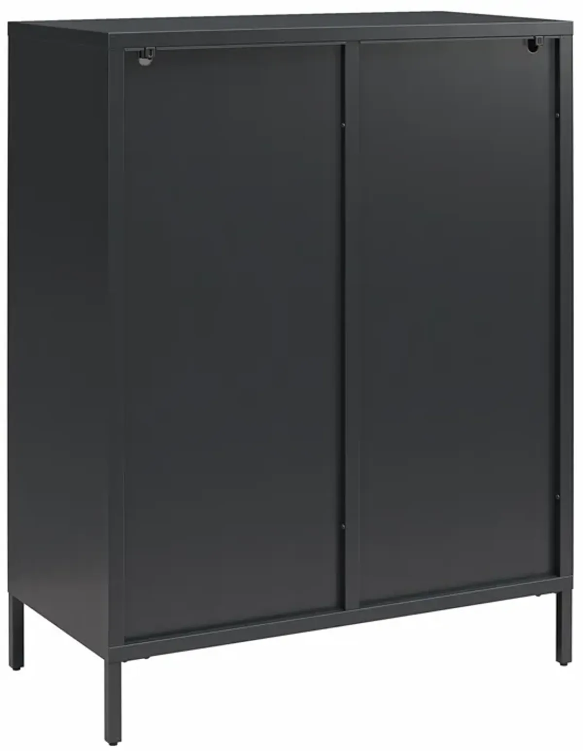 Luna Short 2 Door Accent Cabinet with Fluted Glass