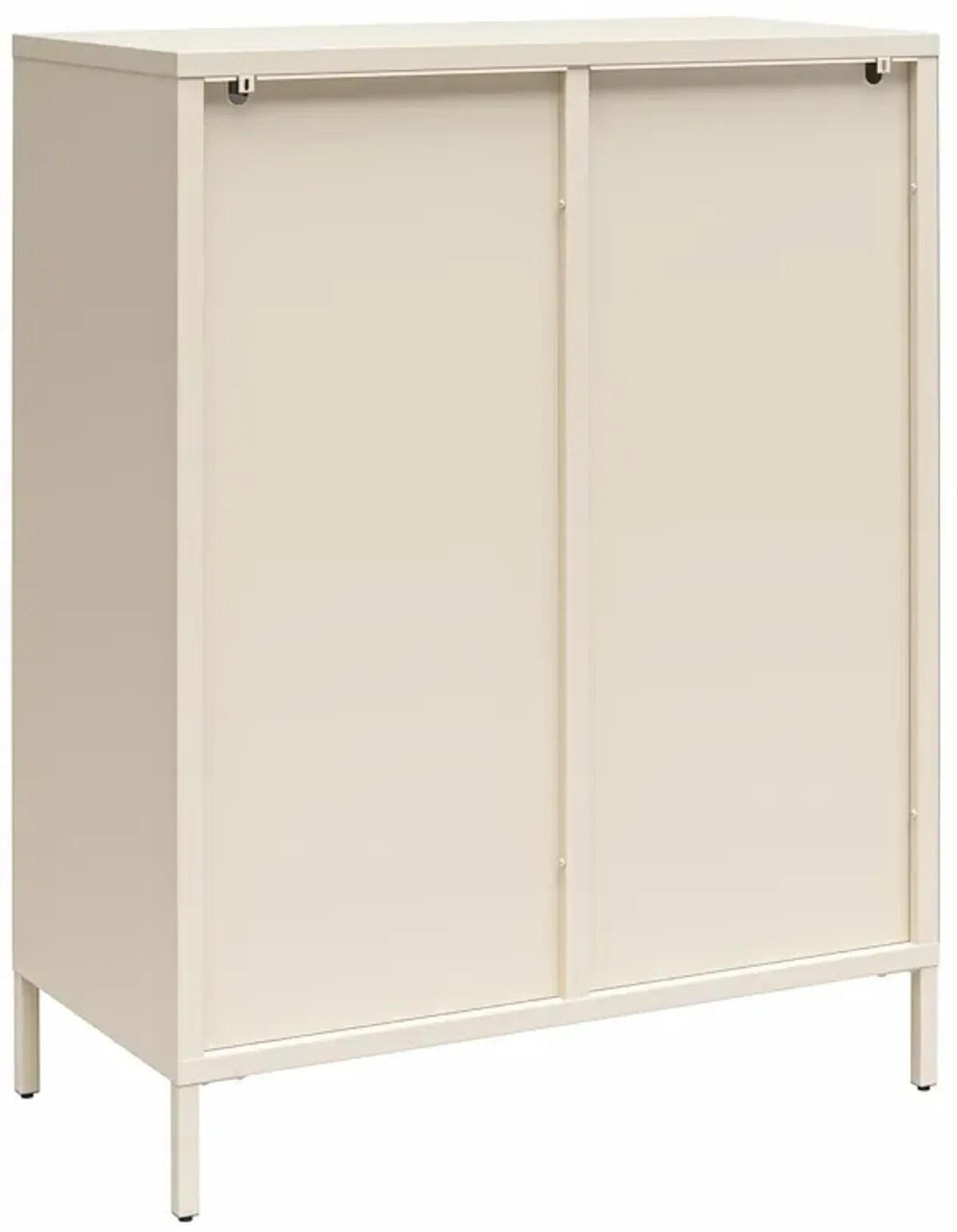 Luna Short 2 Door Accent Cabinet with Fluted Glass