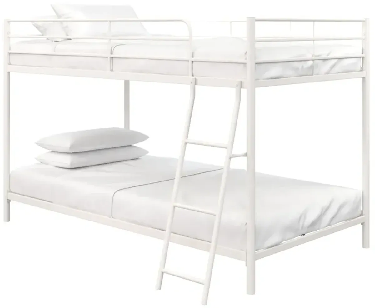 Small Space Junior Twin over Twin Metal Bunk Bed