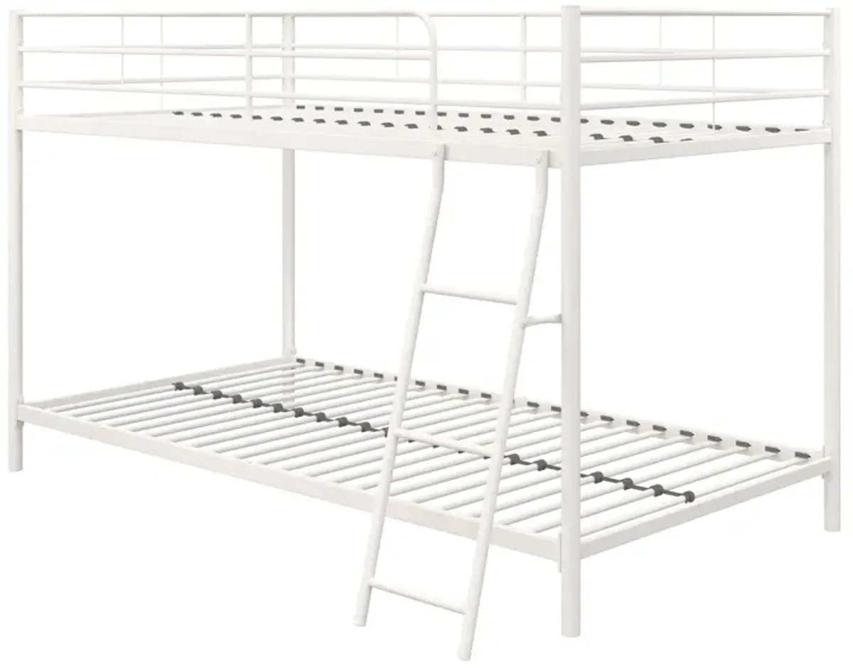 Small Space Junior Twin over Twin Metal Bunk Bed