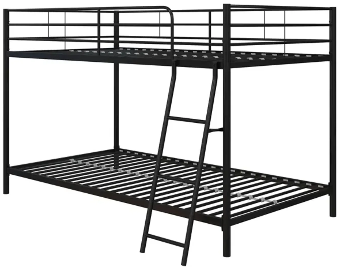 Small Space Junior Twin over Twin Metal Bunk Bed