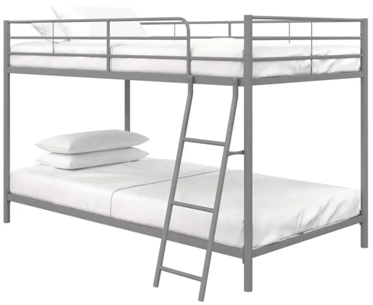 Small Space Junior Twin over Twin Metal Bunk Bed