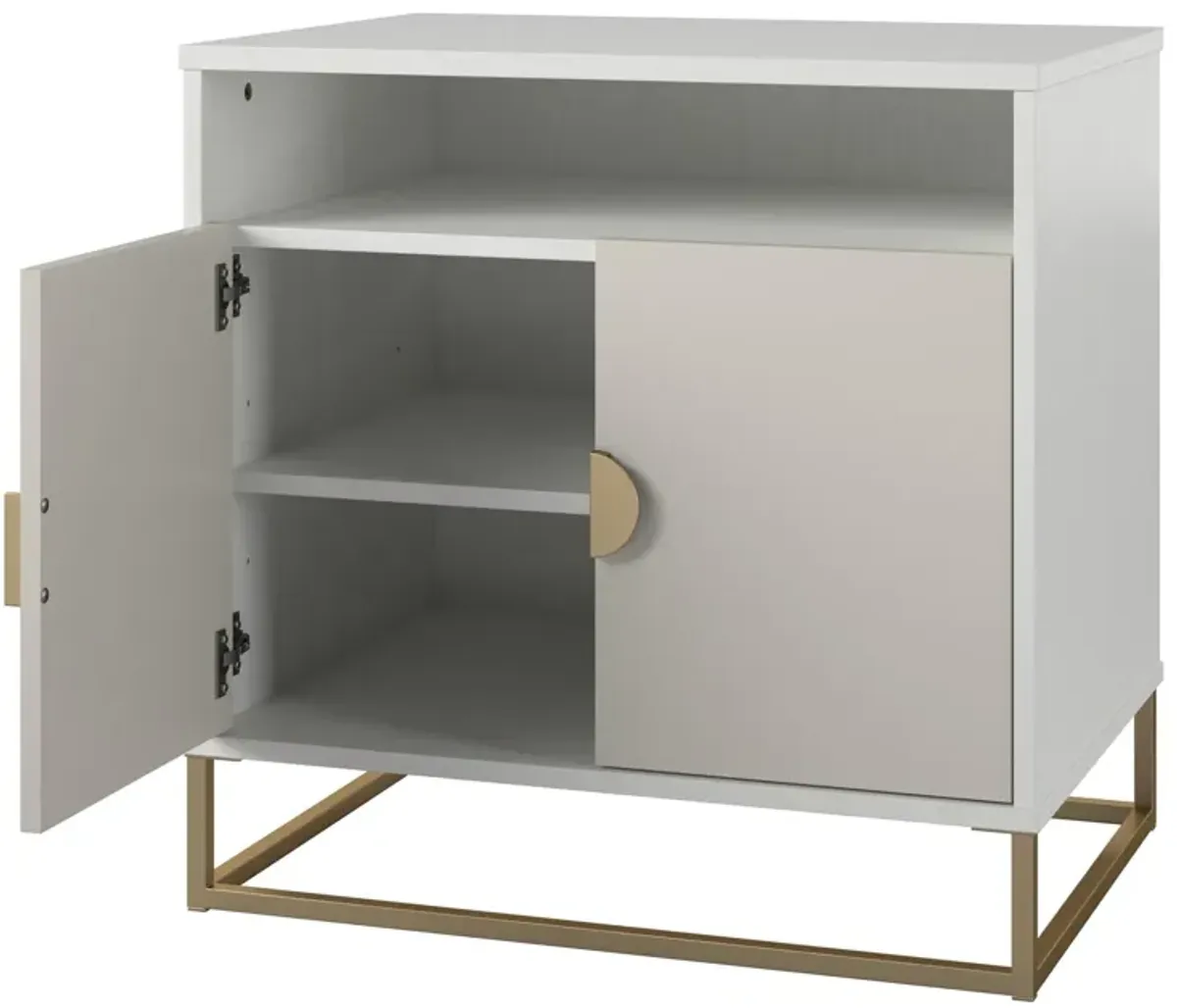 Kelly Accent Cabinet with Open and Closed Storage