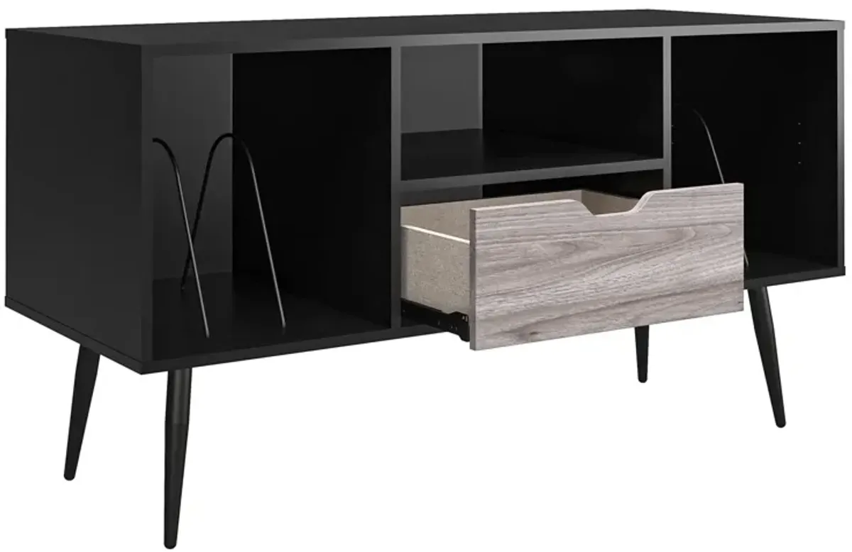 Grafton TV Stand for TVs up to 55" with Open Center Shelf and Drawer