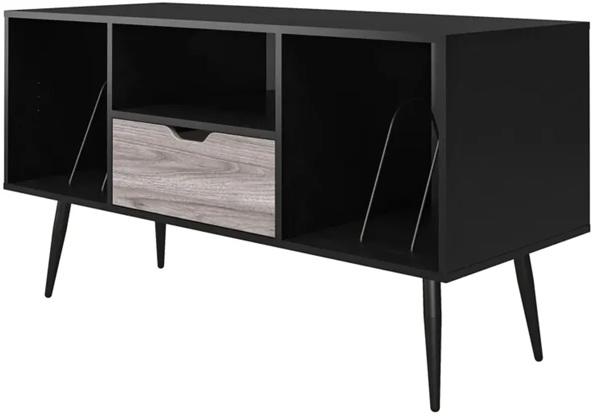 Grafton TV Stand for TVs up to 55" with Open Center Shelf and Drawer