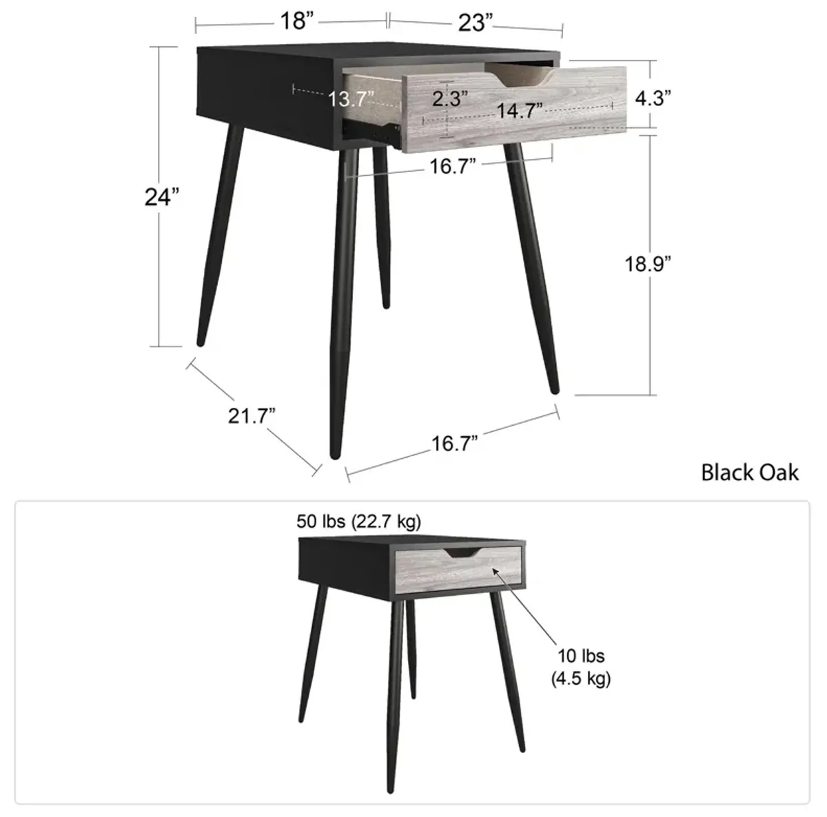 Grafton End Table with Drawer