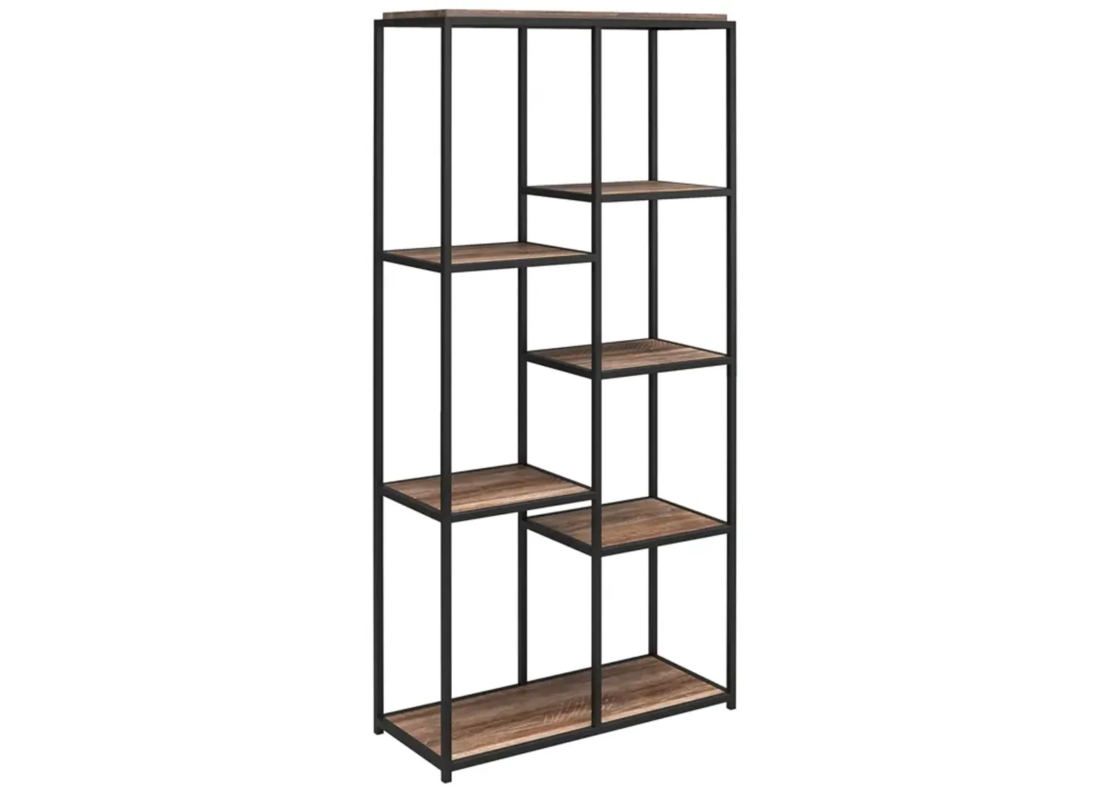 Fayette 5 Open Shelf Bookcase with Sturdy Metal Frame