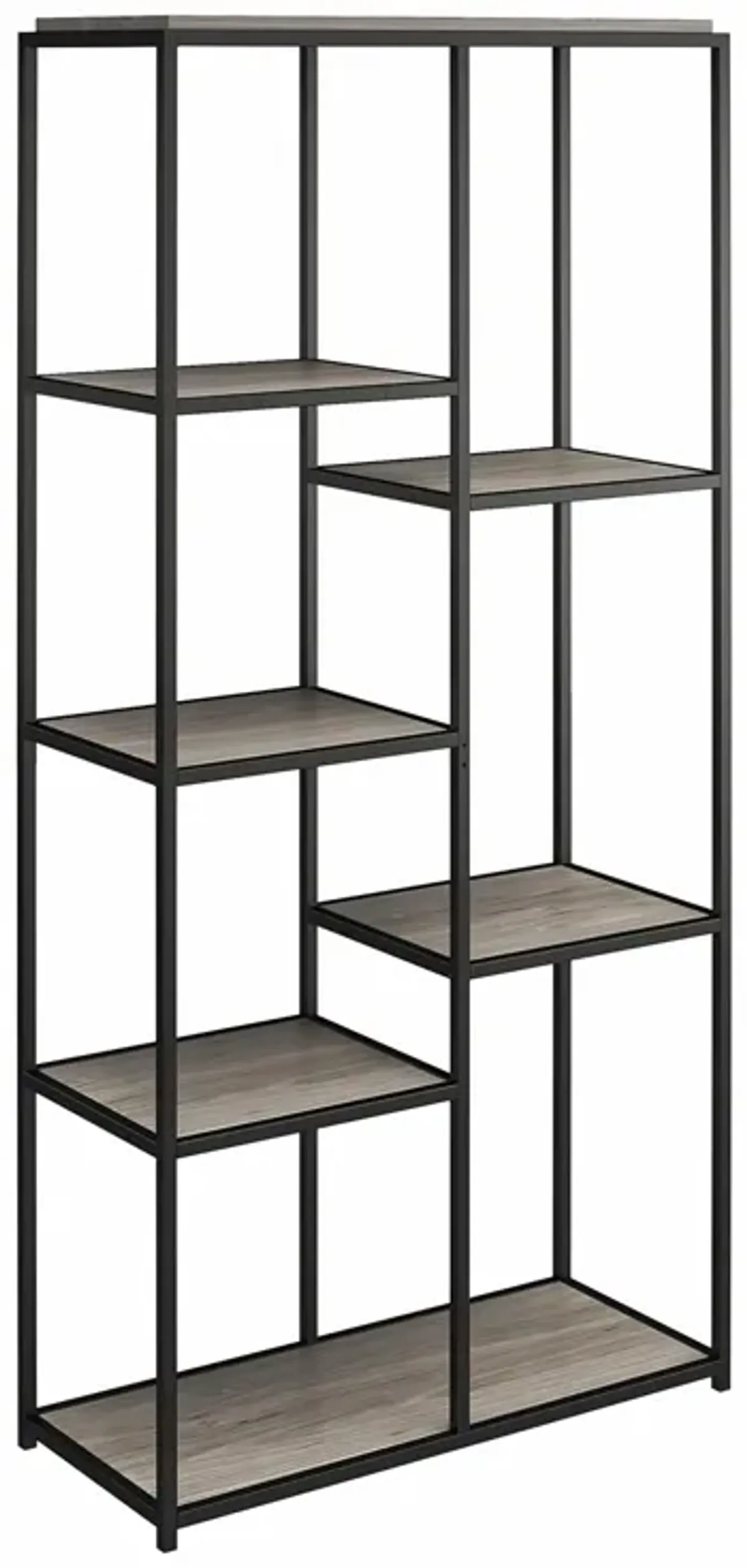 Fayette 5 Open Shelf Bookcase with Sturdy Metal Frame