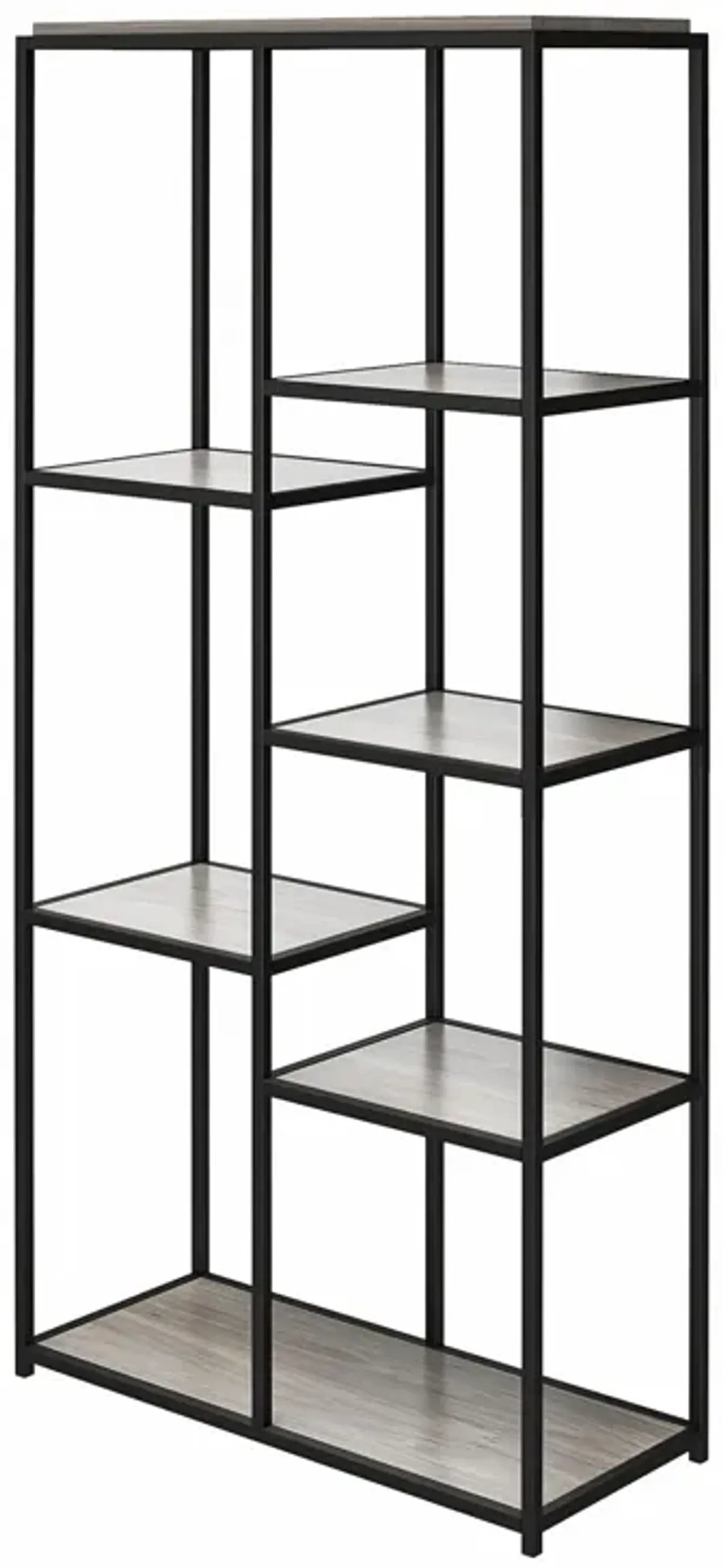 Fayette 5 Open Shelf Bookcase with Sturdy Metal Frame