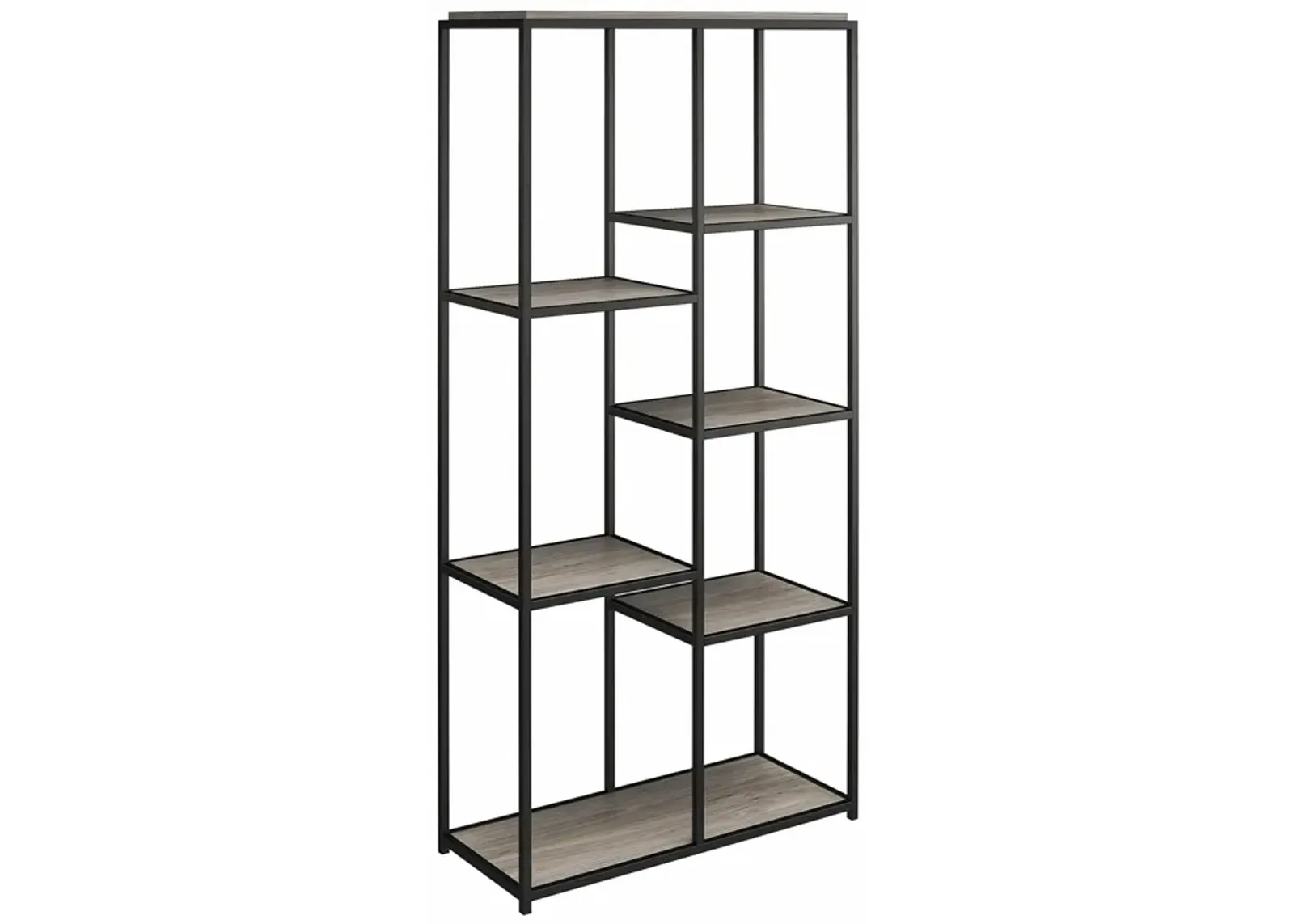 Fayette 5 Open Shelf Bookcase with Sturdy Metal Frame