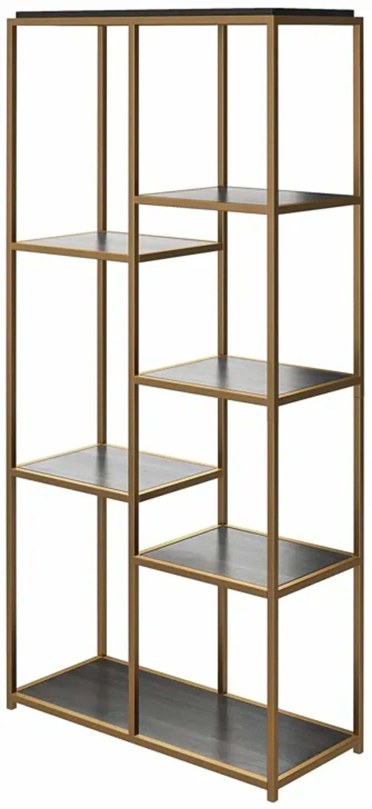 Fayette 5 Open Shelf Bookcase with Sturdy Metal Frame