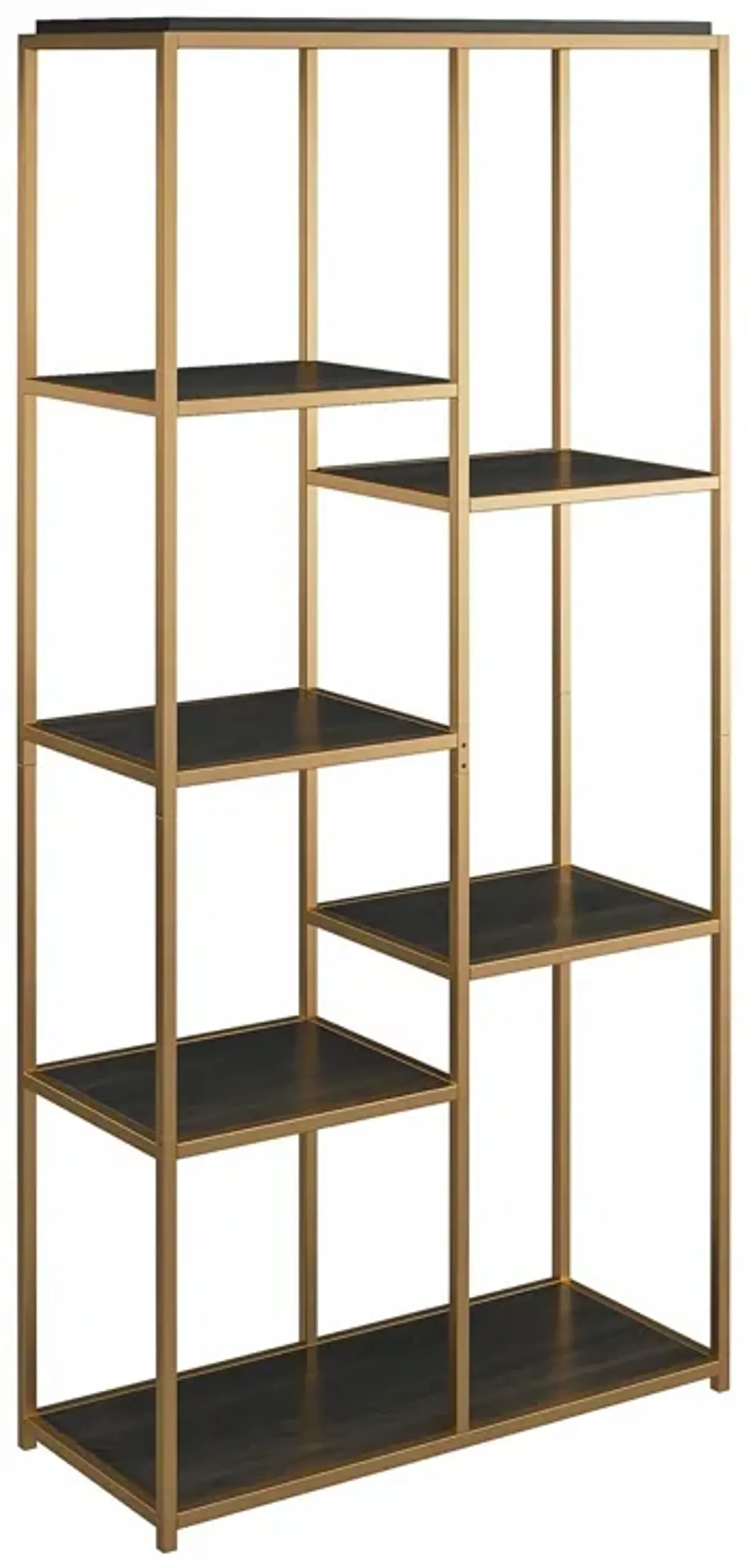 Fayette 5 Open Shelf Bookcase with Sturdy Metal Frame