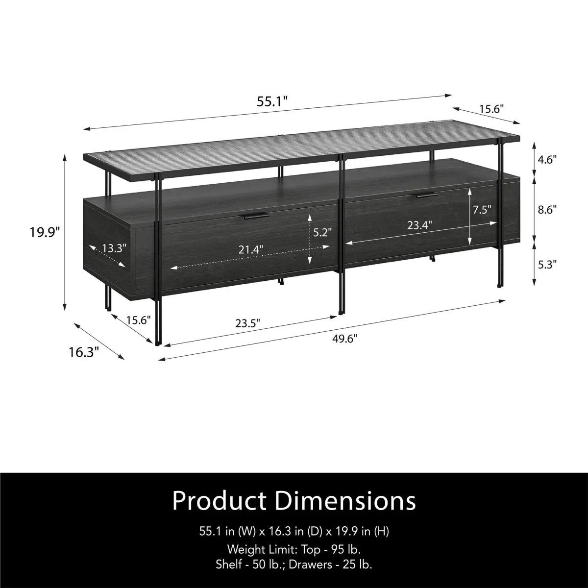 Vance TV Stand for TVs up to 60"