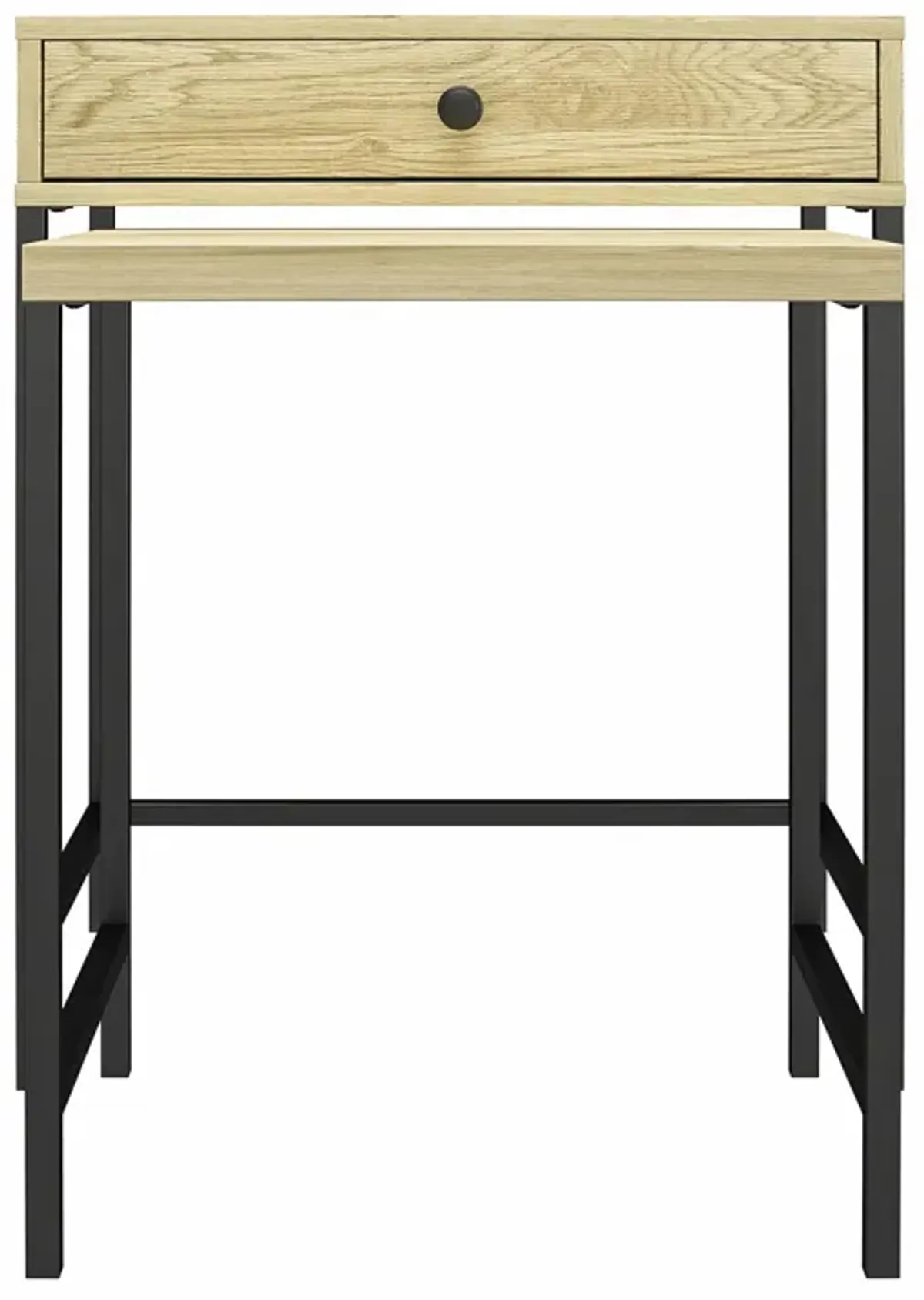 Brookville Nesting Side Tables with Minimalistic 2-Tone Design