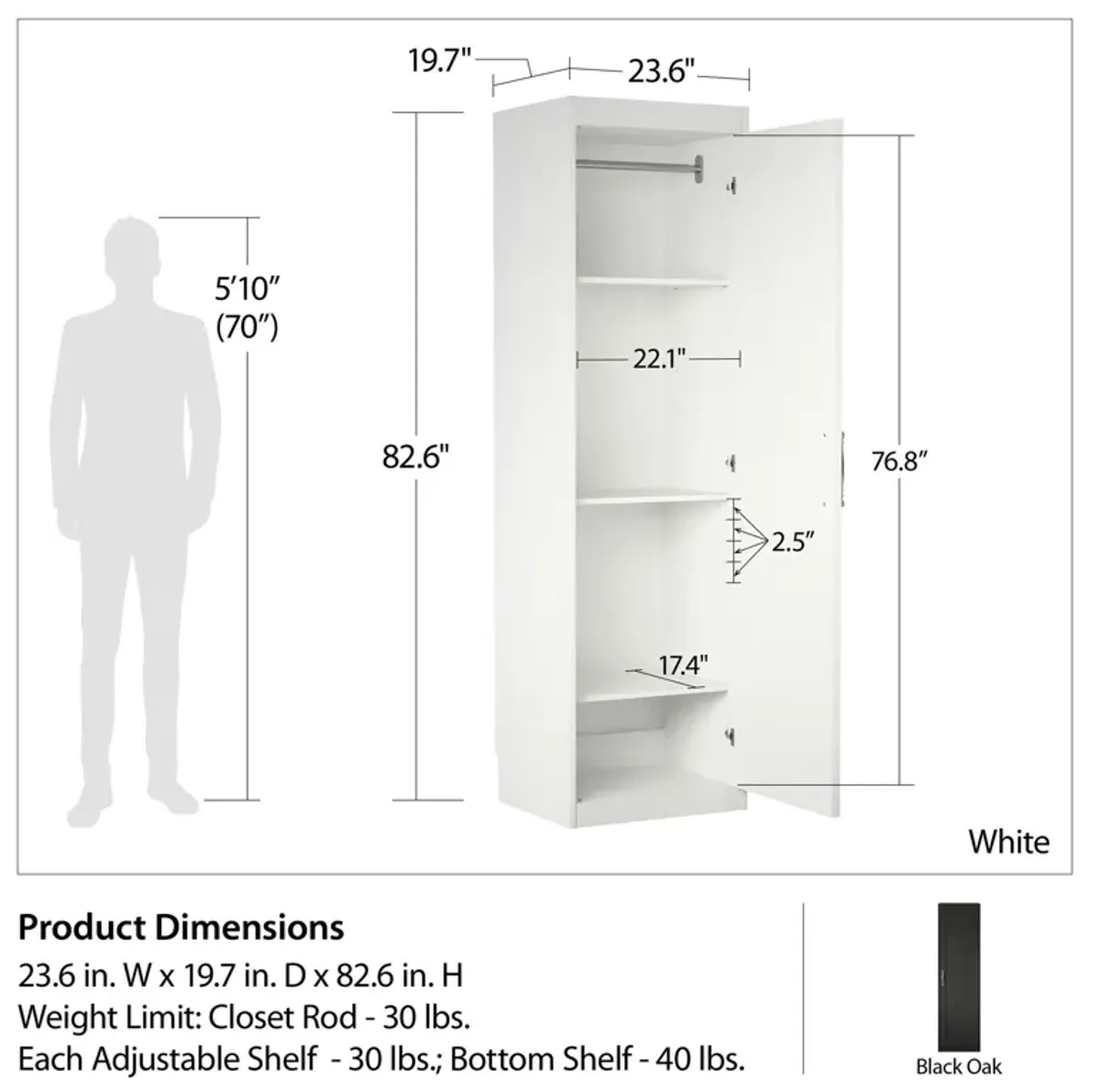 Her Majesty Single Wardrobe Side Storage Cabinet