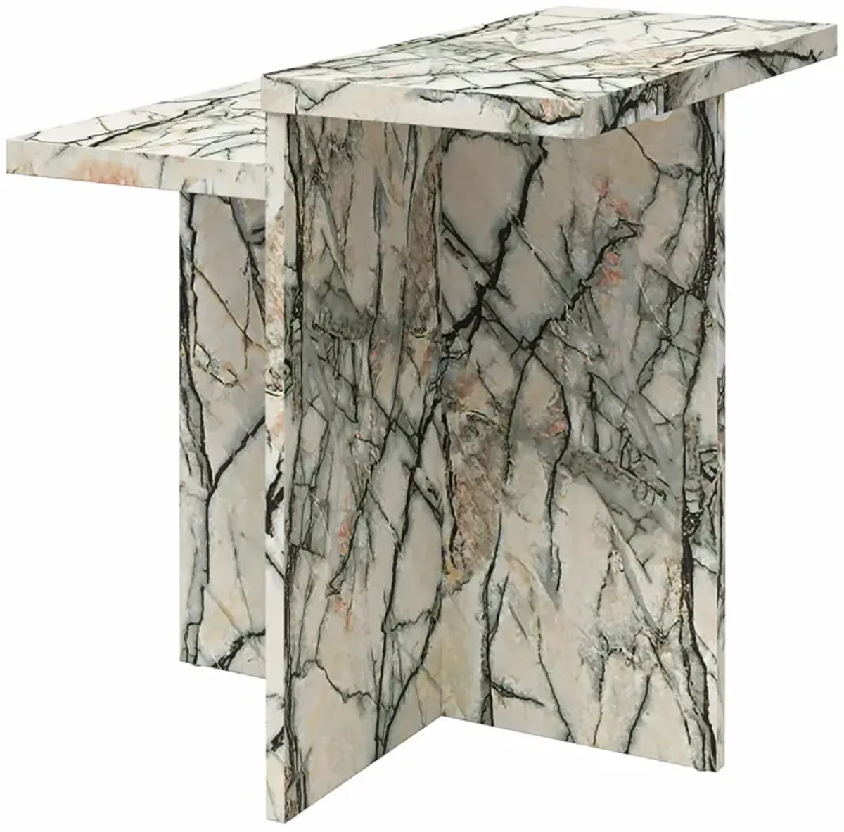 Brielle Accent Table with Faux Marble