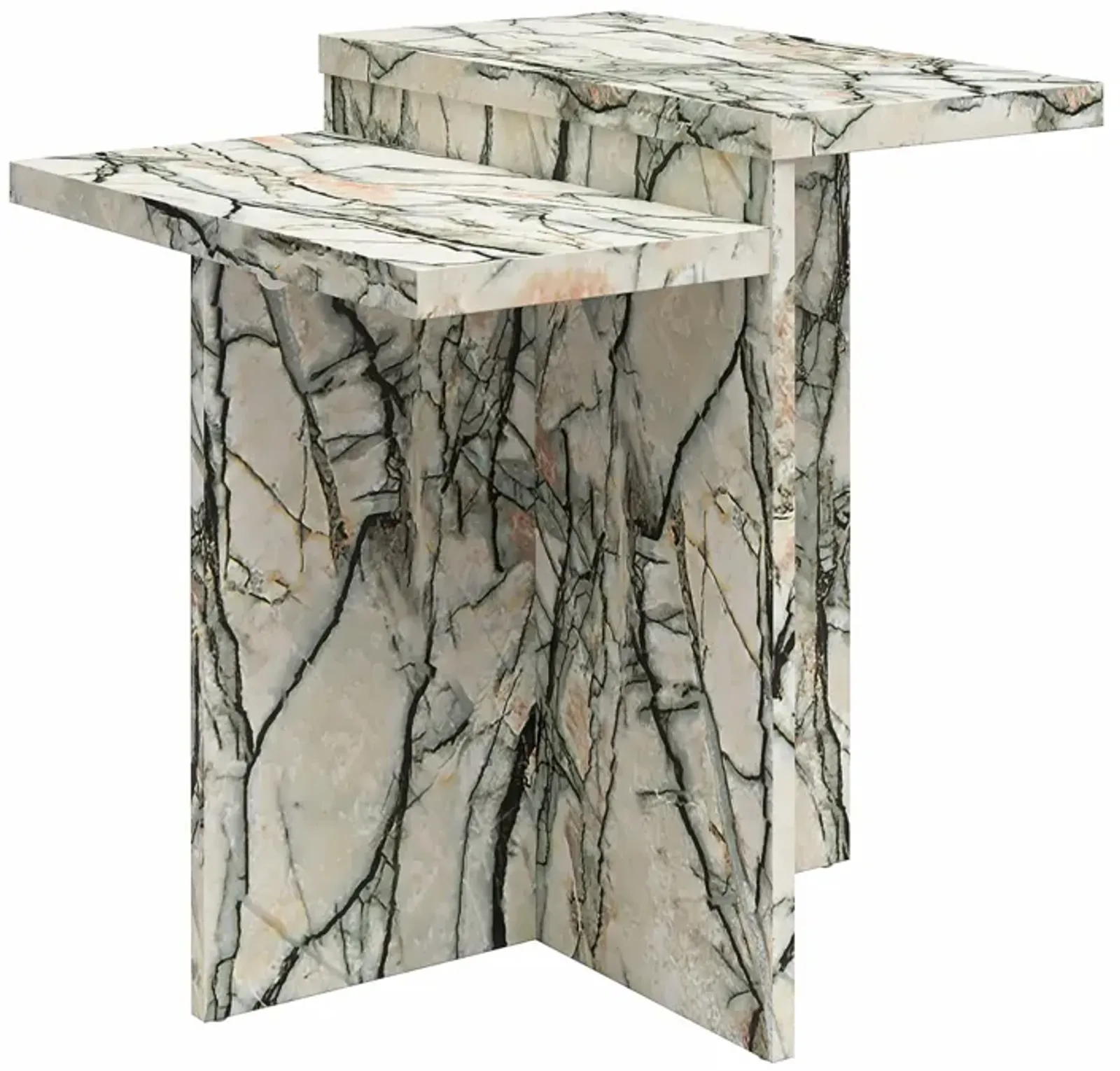 Brielle Accent Table with Faux Marble