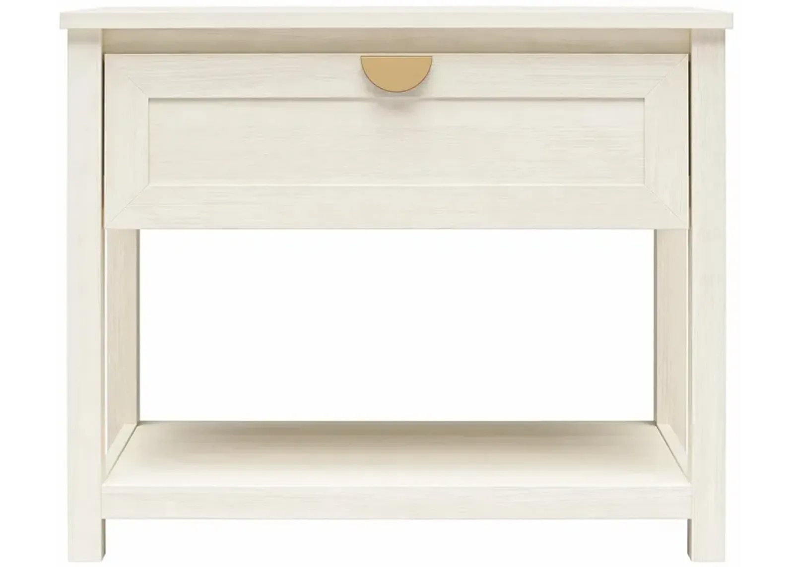 Primrose Wide 1 Drawer Nightstand with Open Shelf