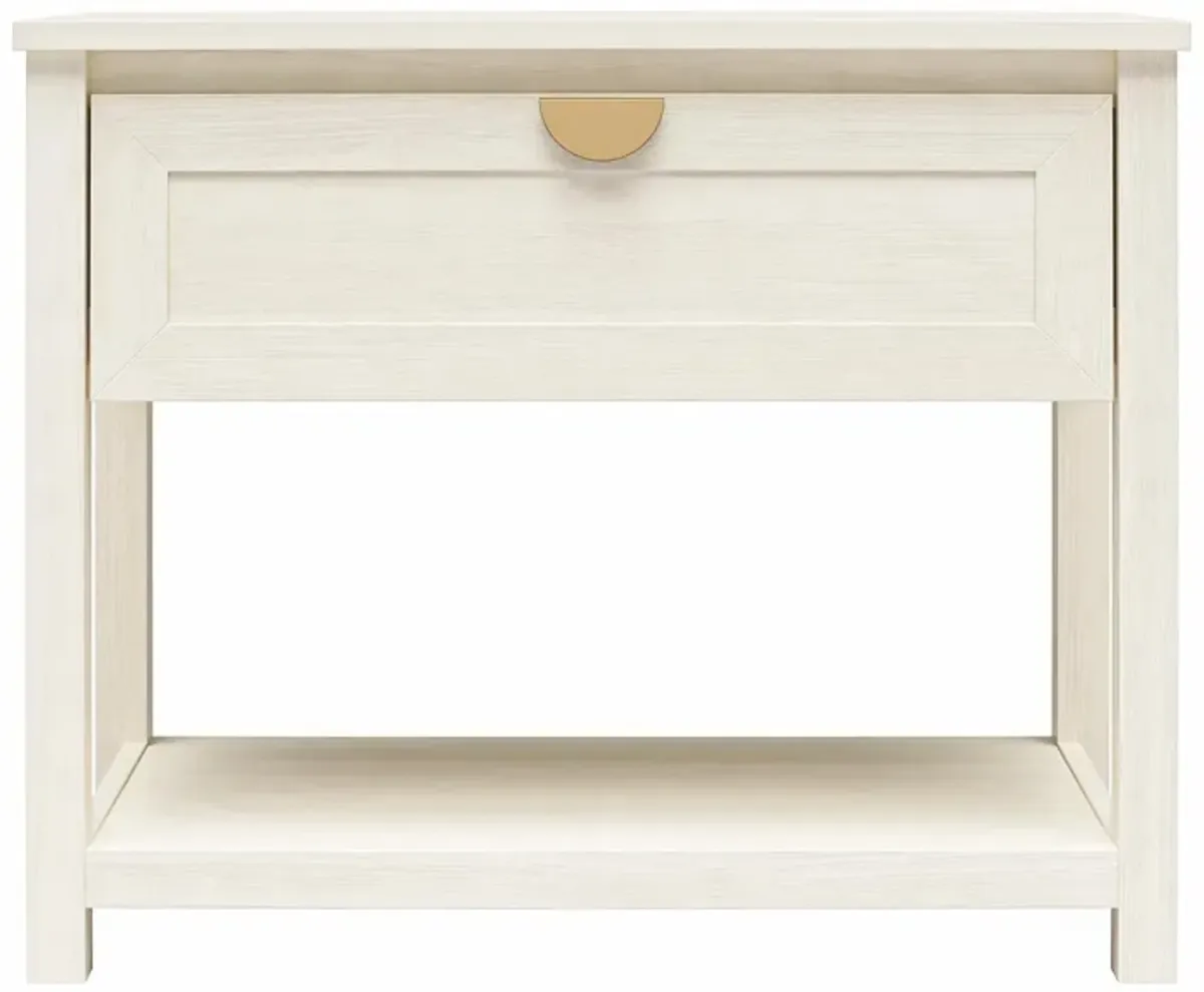 Primrose Wide 1 Drawer Nightstand with Open Shelf