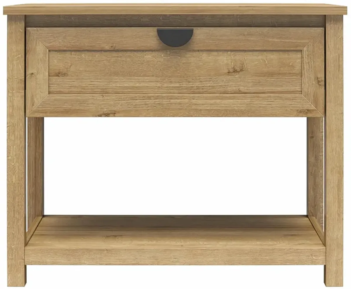 Primrose Wide 1 Drawer Nightstand with Open Shelf