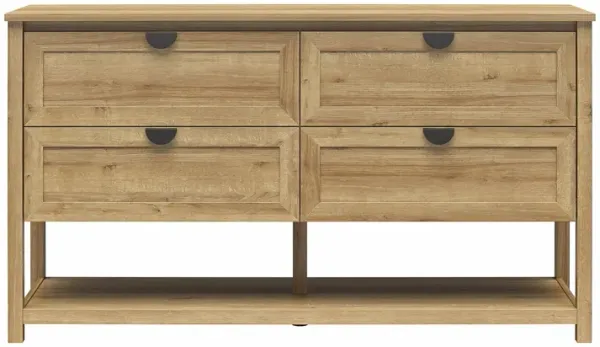 Primrose Wide 4 Drawer Dresser with Shelf