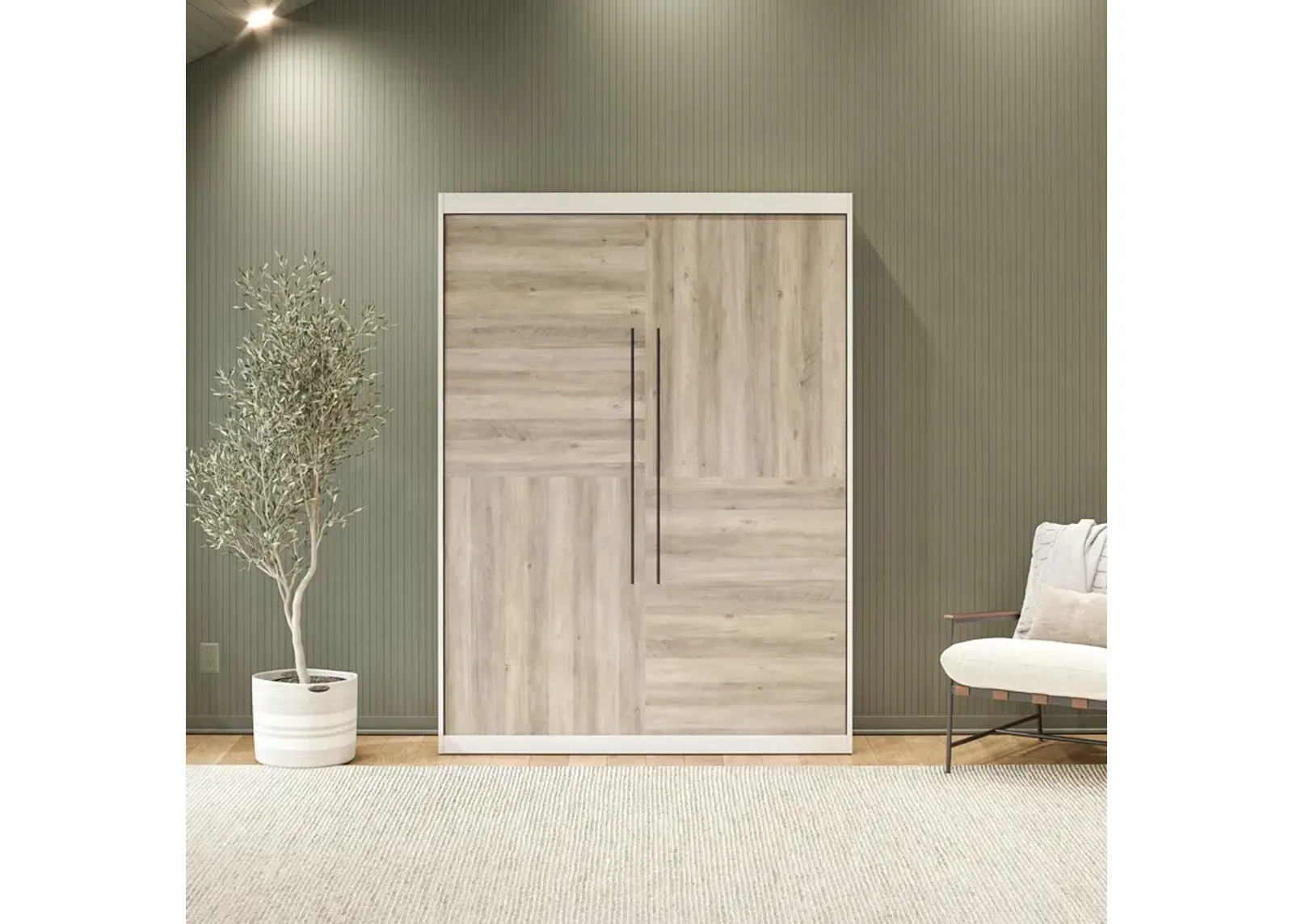 Pinnacle 2-Tone Murphy Bed with Decorative Door Front