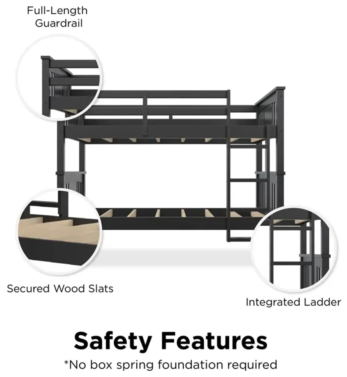 Tadeo Twin Size Bunk Bed for Kids