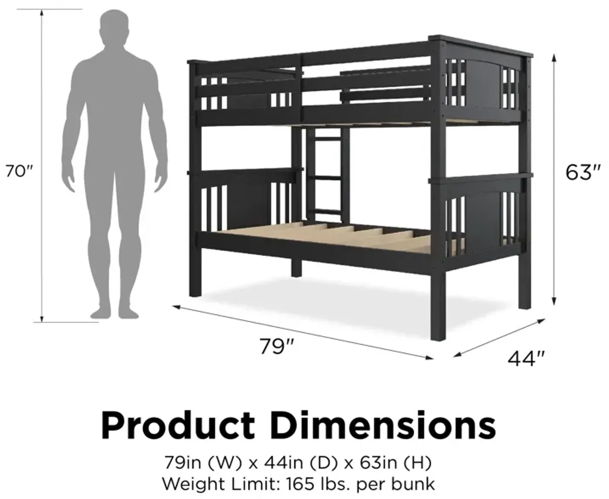 Tadeo Twin Size Bunk Bed for Kids