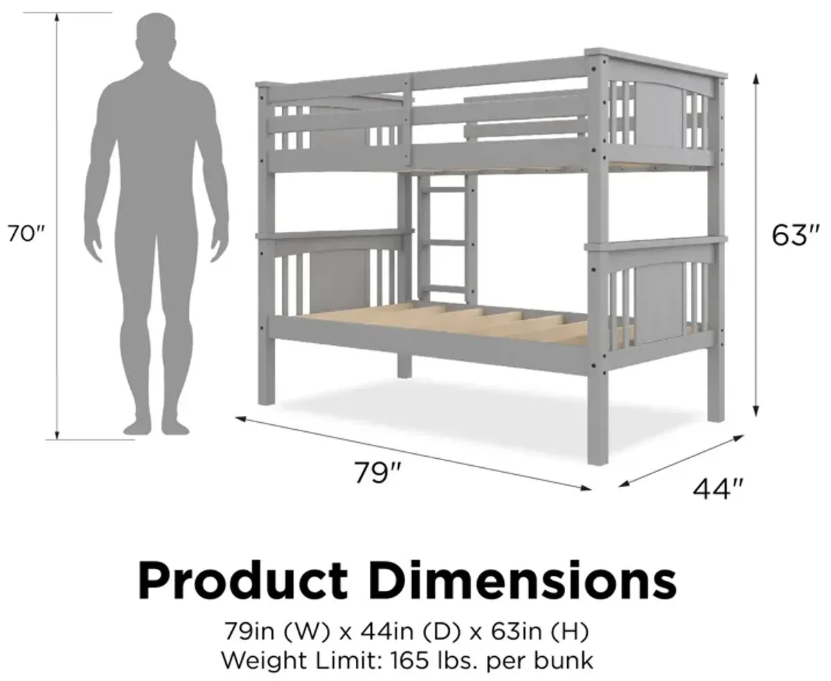 Tadeo Twin Size Bunk Bed for Kids