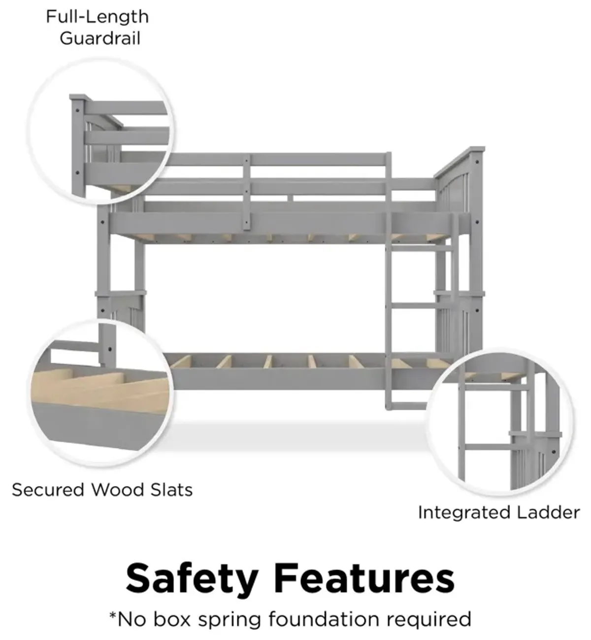 Tadeo Twin Size Bunk Bed for Kids